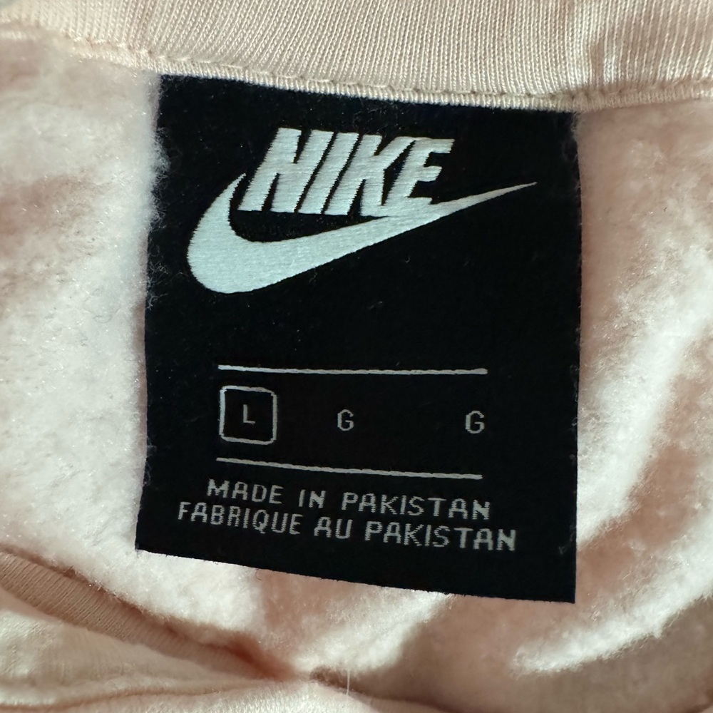 Nike Hoodie Women’s Pink Mock Funnel Neck Pullover Sweatshirt Size Large - Picture 7 of 10